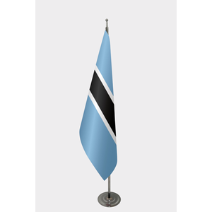 Drapeau du Botswana personnalisé 3x5 pieds, style fanion, avec impression numérique sur polyester, plastique, aluminium, fibre de verre, pour mât de drapeau - Product Image 1