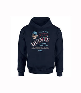 Sudadera con capucha de algodón regular personalizada Sudadera roja Logotipo personalizado Quint's Shark Sudadera con capucha unisex - Product Image 1