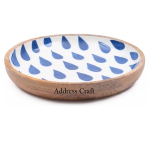 Nuevo Estilo Tazón de Frutas Hecho a Mano, Tazón de Ensalada de Madera con Calcomanía Esmaltada, Artículos para el Hogar, Vajilla, Accesorios de Mesa, Decoración para Bodas, Tazón para Servir - Product Image 6