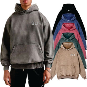 Manufacturers Luxury Printed Pattern Fall Winter Clothing Oversized Pullover Hoodie 500gsm Vintage <b>Fleece</b> Hoodies - Product Image 3