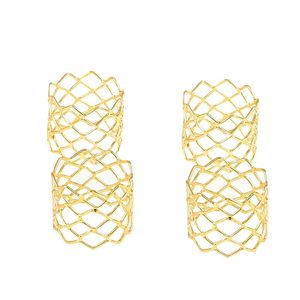 Handmade Gold Round Mesh Napkin Ring Metal Home Decor for Everyday <b>Dining</b> Parties and <b>Table</b> <b>Centrepiece</b> - Product Image 3