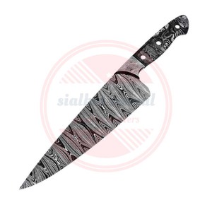 Cuchillas en blanco de Damasco, cuchillas de cuchillo de caza para acampar al aire libre de acero inoxidable - Product Image 6