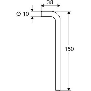 Llave de Montaje Galvanizada SCHELL para Válvulas Angulares SCHELL - Product Image 3