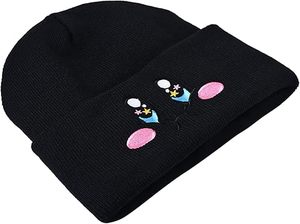 Gorro de punto holgado Kirby Y2K con forro acanalado y puños, gorro de invierno - Product Image 5