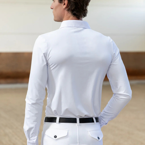 Camiseta de equitación para hombre, ligera, de manga larga, transpirable, para montar a caballo, servicio OEM personalizado - Product Image 6