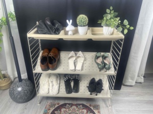 ชั้นวางรองเท้าเหล็กแปลงสภาพ3ชั้นทันสมัยชั้นแขวนสีดำทนทานพร้อมความจุขนาดใหญ่พิเศษบริการครบวงจรสำหรับ24คู่ - Product Image 4