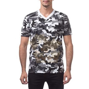 Camiseta de Manga Corta para Hombre, Corte Ajustado, Cuello en V, con Patrón Liso, 100% Algodón, Tejido Jersey con Spandex - Product Image 4