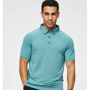 Nuevo diseño personalizado logotipo bordado 95% algodón 5% spandex hombre Golf negocios uniforme Color sólido Polo camisa - Product Image 1