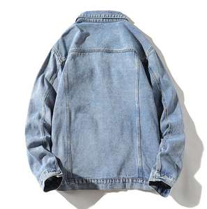 Veste en jean haut de gamme pour hommes Baggy multi-poches tendance correspondant beau haut grande taille revers décontracté Cowboy veste - Product Image 2