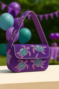 Bolso de tortuga marina con cuentas, monedero de hombro de tortuga, bolso de mano con cuentas hecho a mano, bolso de animales del océano, monedero de cuentas de Vida Marina, - Product Image 6