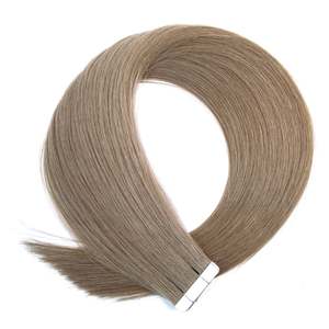 12A Remy Russian Straight Hair Weft Extensions Ash Light <b>Brown</b> #9A Double Drawn Virgin - Product Image 1