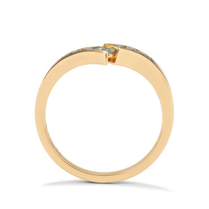 Anillo de Zafiro Azul Montana de 0.44ct en Oro de 9K con Engaste Rectangular - Product Image 3