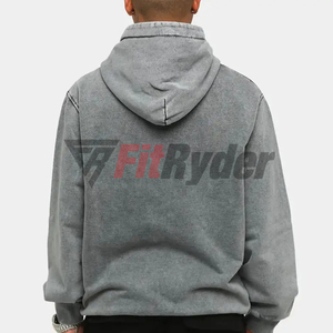 Sudadera con Capucha 100% Algodón, Lavado Ácido, Invierno, Alta Calidad, Impermeable, Secado Rápido, Transpirable, Diseño de Logotipo Personalizado, Cuello con Capucha, Varios Tamaños - Product Image 2