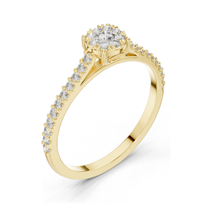 Anillo de Compromiso con Diamante de Laboratorio de 0.306 CT para Mujer, Claridad VVS-VS EF, Oro de 18KT, 14KT, 10KT y Plata 925, Oro Rosa, Amarillo, Blanco - Product Image 4
