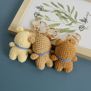 Porte-clés Ours en Crochet Miniature, Pendentif Dessin Animé en Fil Tricoté, Jouet Animal en Fil, Cadeau Disponible en Gros - Product Image 5