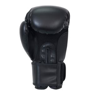 Gants de boxe en cuir blanc avec bande noire, gants d'entraînement à doigts entiers, fermeture Velcro pour adultes - Product Image 6