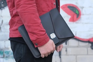 Handmade Genuine <b>Leather</b> Sleeve Slim Laptop Bag for Laptop Mac Book Personalized Vintage <b>Leather</b> <b>Documents</b> Holder Case <b>Folder</b> - Product Image 4