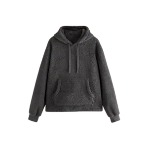 Sudadera con capucha de forro polar suave para hombres y mujeres, sudadera informal cálida con capucha, manga larga, ropa de calle acogedora para invierno, uso diario - Product Image 1