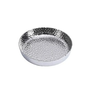 Plateau de service décoratif en fer martelé rond, design moderne, couleur et logo personnalisables, pour la maison, les hôtels et les restaurants - Product Image 1