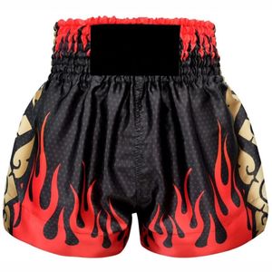 Pantalones cortos de boxeo Muay Thai MMA para hombre de alta calidad, bañadores de lucha de artes marciales transpirables, pantalones cortos de entrenamiento de Color negro - Product Image 6