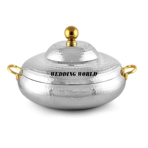 Juego de tres ollas de acero inoxidable, tamaños personalizados, cazuela de diseñador de calidad superior, superventas, calentador de alimentos de Metal elegante - Product Image 6