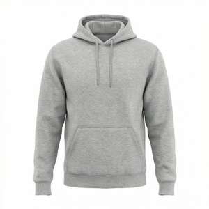 Sudadera con Capucha Gris Claro para Hombre, Estilo Casual, Ropa de Calle para Invierno - Product Image 1
