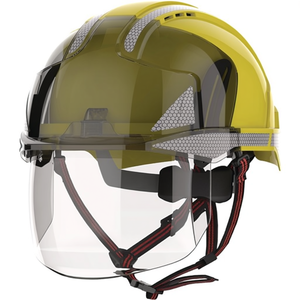 Casque d'escalade industriel jaune/fumé à double interrupteur VISTAshield en ABS, conforme aux normes EN 397, EN 50365, EN 12492, catégorie de produit JSP - Product Image 3