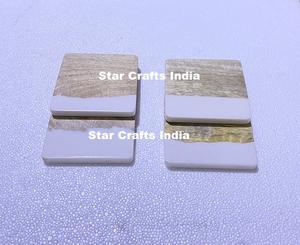 Posavasos de madera hexagonal de 8mm de espesor personalizables con incrustaciones de resina para cocina, manteles decorativos para tazas de té, posavasos de la mejor calidad - Product Image 3