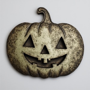 Linterna de calabaza de aluminio grande, esmalte de Pátina verde, arte hueco perforado que brilla intensamente para una elegante temporada de Halloween - Product Image 1