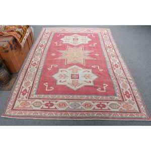 Vintage Rug, 0.5x7.9 ft <b>Runner</b> Turkish Rug, <b>Red</b> White Southwestern Rug - Product Image 1