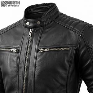 แจ็คเก็ตบอมเบอร์หนังแท้ลายพรางน้ำหนักเบา สไตล์มอเตอร์ไซค์ ยูนิเซ็กซ์ กันน้ำ ปิดด้วยซิป แฟชั่นฤดูหนาว ด้านหน้า - Product Image 4