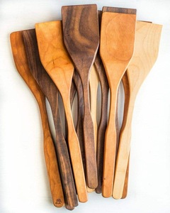 Cuchara de madera Utensilios de cocina naturales Mango largo chapado en oro de alta calidad Ecológico - Product Image 5