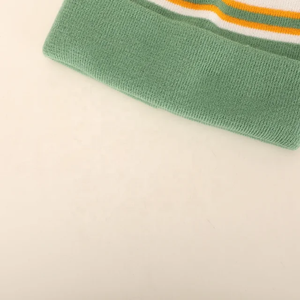 หมวกสกีฤดูหนาวลายหัวกะโหลกอะคริลิคสำหรับทั้งชายและหญิงหมวกบีนนี่ย้อมสีถักแบบเรียบสำหรับเดินทาง - Product Image 3