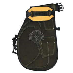 Delantal de Herrador de Cuero de Gamuza, Protector de Piernas con Espacio para Cuchillos, Soporte Lumbar y Bolsillo Multiherramientas para el Cuidado de Cascos de Caballos - Product Image 1