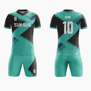 Uniformes de fútbol transpirables de alta calidad Set Custom Blue Pink Yellow Green Color Men's Team Soccer Wear Kits - Product Image 6