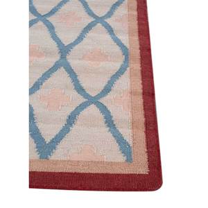 พรมอัลฮัมบรา ไอวอรี่ แฟลตวีฟส์ วูล คิลิม ทำมือ รูปทรงสี่เหลี่ยมผืนผ้า ลายเพชร สำหรับบ้าน สำหรับโถงทางเดิน ข้างเตียง ห้องนั่งเล่น-ADWL-13208 - Product Image 4