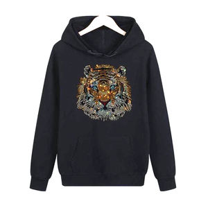 Sudadera con Capucha Gráfica Ultra Gruesa de Doble Capa, Resistente al Viento, Personalizada, Fabricada para Ropa Urbana, con Bordado 3D y Pedrería, con Cierre - Product Image 1