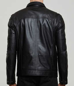 Veste en cuir pour hommes personnalisée de haute qualité Fashion Wear Veste noire Designer Vestes en cuir - Product Image 6