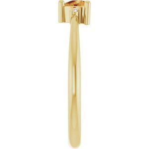 Anillo de Compromiso y Boda Stuller de 14K con Diseño Geométrico Acentuado, Platino con Baño de Oro y Rodio, Conjunto de Joyería con Incrustaciones de Rodio - Product Image 4