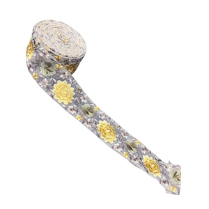 2025ที่มีคุณภาพสูงดีไซน์เนอร์ปักลูกปัดขอบลูกไม้สำหรับชุดเดรสริบบิ้นประดับเลื่อมสำหรับส่งออกอินเดีย - Product Image 1