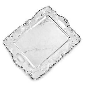 Plateau de service en acier inoxydable support robuste et fiable lors du transport de repas complets boissons desserts lors d'événements ou de fêtes - Product Image 1