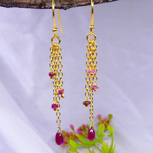 ต่างหูเงินสเตอร์ลิงหลายสีใส่สบายสำหรับผู้หญิงต่างหูชุบทองทำด้วยมือ - Product Image 5