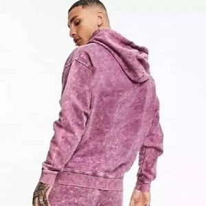 Custom Vintage Sudadera con capucha y pantalones de chándal Jogger Conjunto de dos piezas Serigrafía Dtg Sweat Suit Sun faded Acid Wash Hombres Chándal - Product Image 6