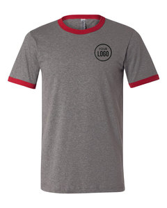 Vente en gros USA Ringer Tee Next Level Bella + Chemises à garniture contrastée rétro en toile et Tultex, parfaites pour les promotions d'impression en vrac - Product Image 6