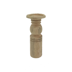 Tabletop Lighting Decoration Handmade Bulk Top Seller Wooden <b>Candle</b> <b>Pillar</b> Holder <b>Black</b> Finished For Home And Christmas - Product Image 6