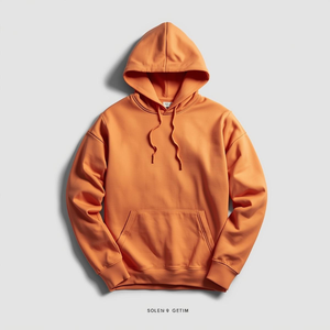 Sweat à capuche en polaire épaisse brodée 500 GSM en polyester/nylon pour l'hiver avec options de marque privée OEM/ODM - Product Image 4