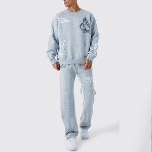 Conjunto Deportivo Completo con Capucha y Estampado para Hombre, Ajuste Cómodo, 100% Algodón, Precio al por Mayor - Product Image 1