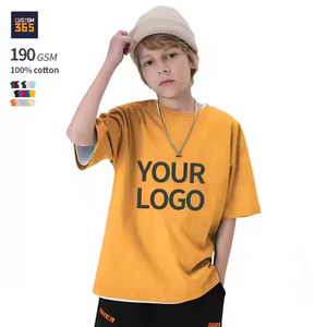 Venta al por mayor de camisetas de verano para niños personalizados 100% algodón poliéster/algodón de gran tamaño Fit Boy Kid Wear suministro de ropa a granel - Product Image 1