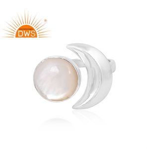 แหวนเงินแท้ 925 ประดับมุกธรรมชาติ ดีไซน์เปิดได้ ผลิตโดยผู้ผลิตเครื่องประดับตามสั่ง รุ่นขายดีล่าสุด - Product Image 3