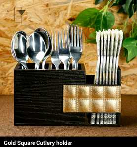 Elegantes juegos de cubiertos con caja de madera para el hogar, Hotel, restaurante, cucharas de mesa, soporte para mesa de comedor, cajas de pañuelos multifuncionales - Product Image 4